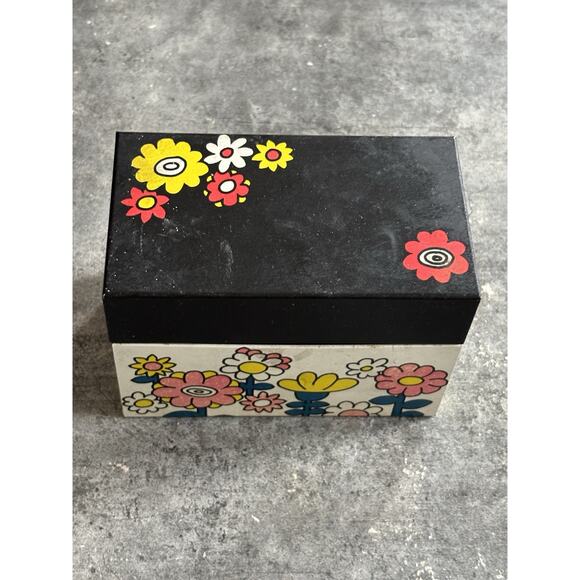 Ohio Art Flower Power Recipe Box 1970s - Picture 2 of 8